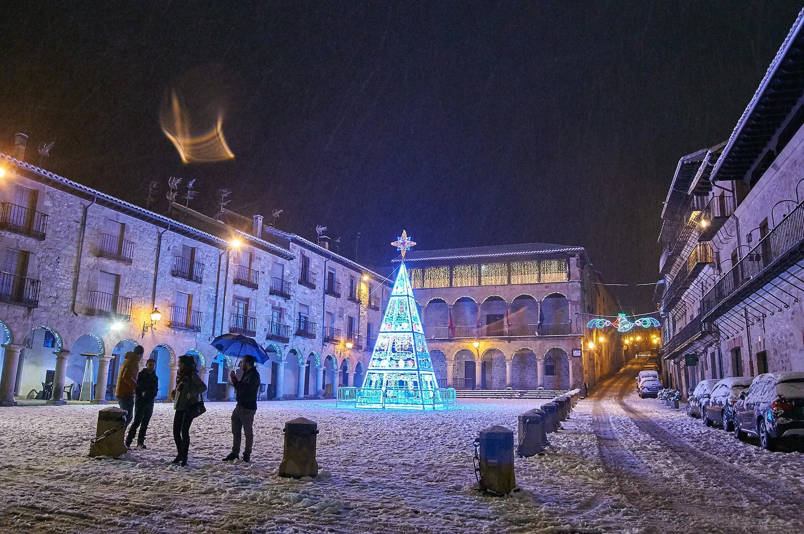 Plaza Mayor de Sigüenza nevada
